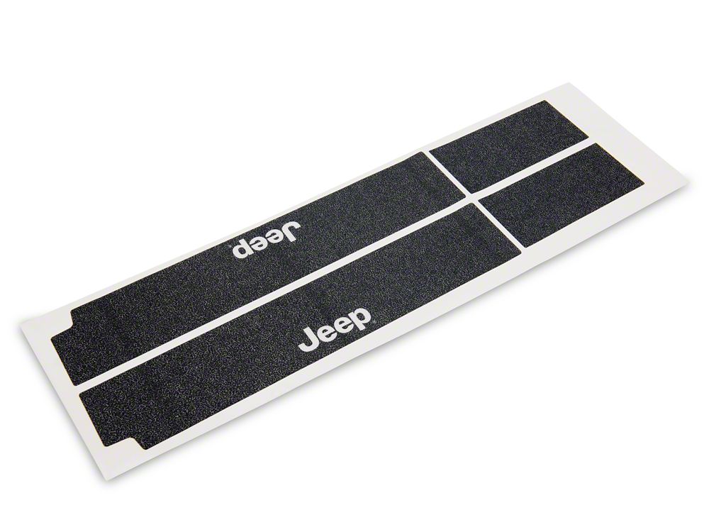 Jeep Licensed by RedRock Door Sill Body Shield Decal; White (07-18 Jeep Wrangler JK)