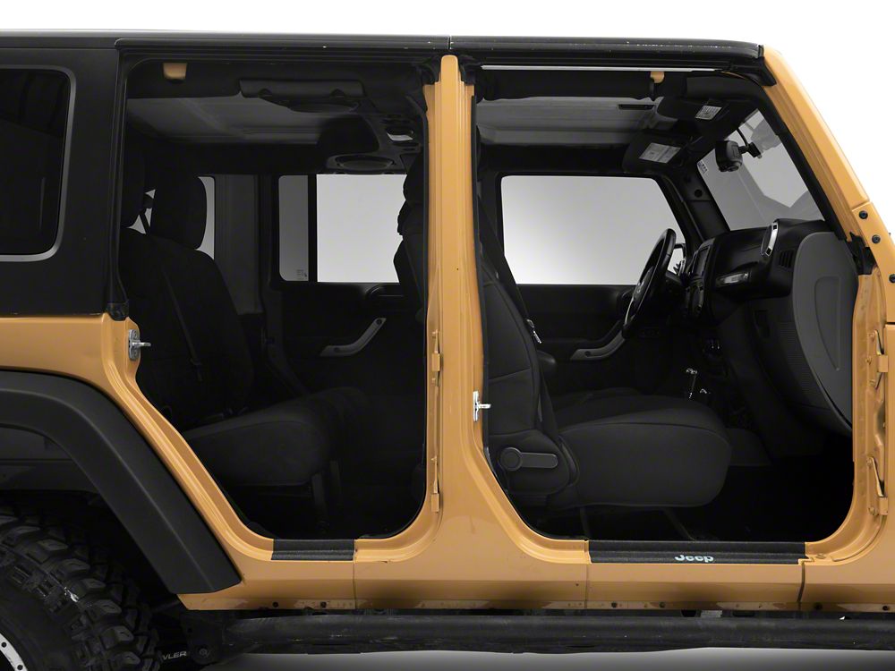 Jeep Licensed by RedRock Door Sill Body Shield Decal; Metallic (07-18 Jeep Wrangler JK)