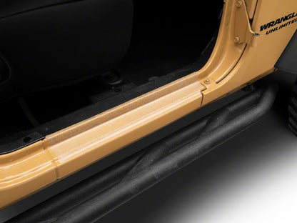 Jeep Licensed by RedRock Door Sill Body Shield Decal; Clear (07-18 Jeep Wrangler JK)
