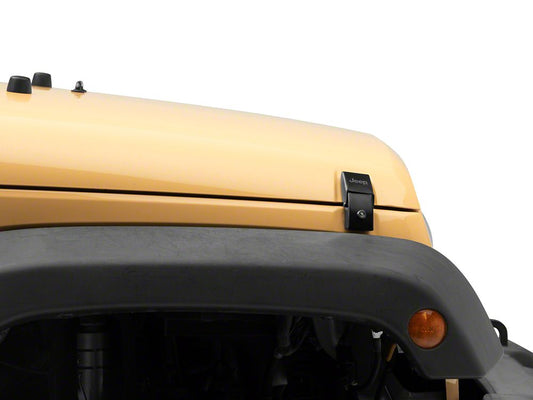 Jeep Licensed by RedRock Hood Lock Kit with Jeep Logo (07-18 Jeep Wrangler JK)