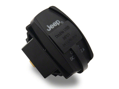 Jeep Licensed by RedRock Dual USB 4.2 AMP Fast-Charger Rocker Switch with Jeep Logo (97-18 Jeep Wrangler TJ & JK)