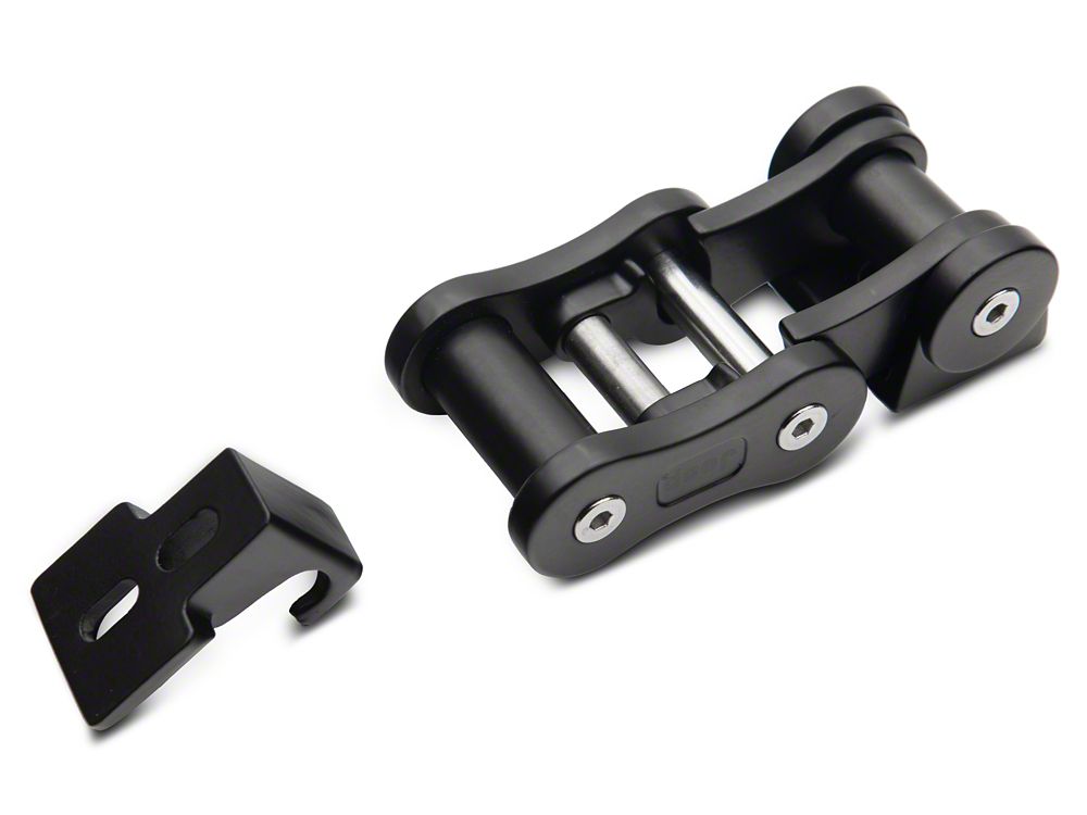 Jeep Licensed by RedRock Billet Aluminum Hood Catch Set with Jeep Logo (07-18 Jeep Wrangler JK)