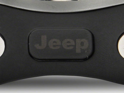 Jeep Licensed by RedRock Billet Aluminum Hood Catch Set with Jeep Logo (07-18 Jeep Wrangler JK)