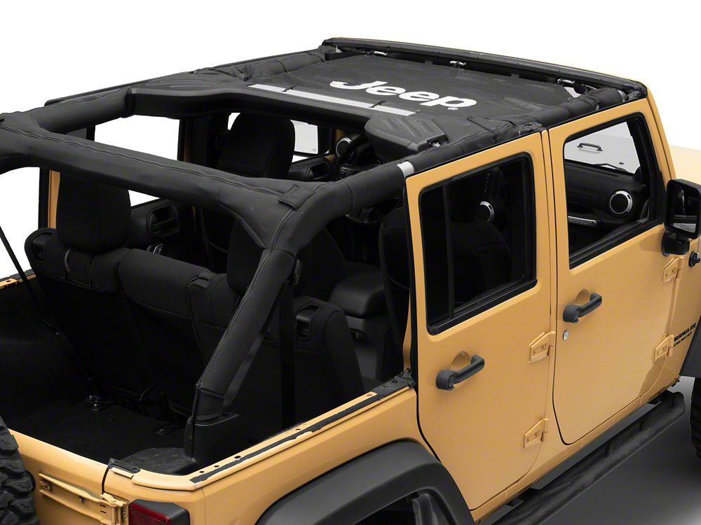 Jeep Licensed by RedRock Mesh Sun Shade with Jeep Logo (07-18 Jeep Wrangler JK)