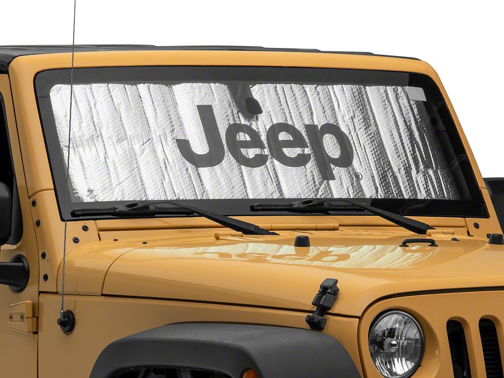 Jeep Licensed by RedRock Front Windshield Sun Shade with Jeep Logo (07-18 Jeep Wrangler JK)