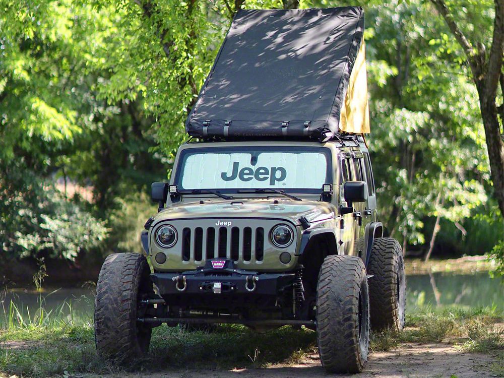 Jeep Licensed by RedRock Front Windshield Sun Shade with Jeep Logo (07-18 Jeep Wrangler JK)