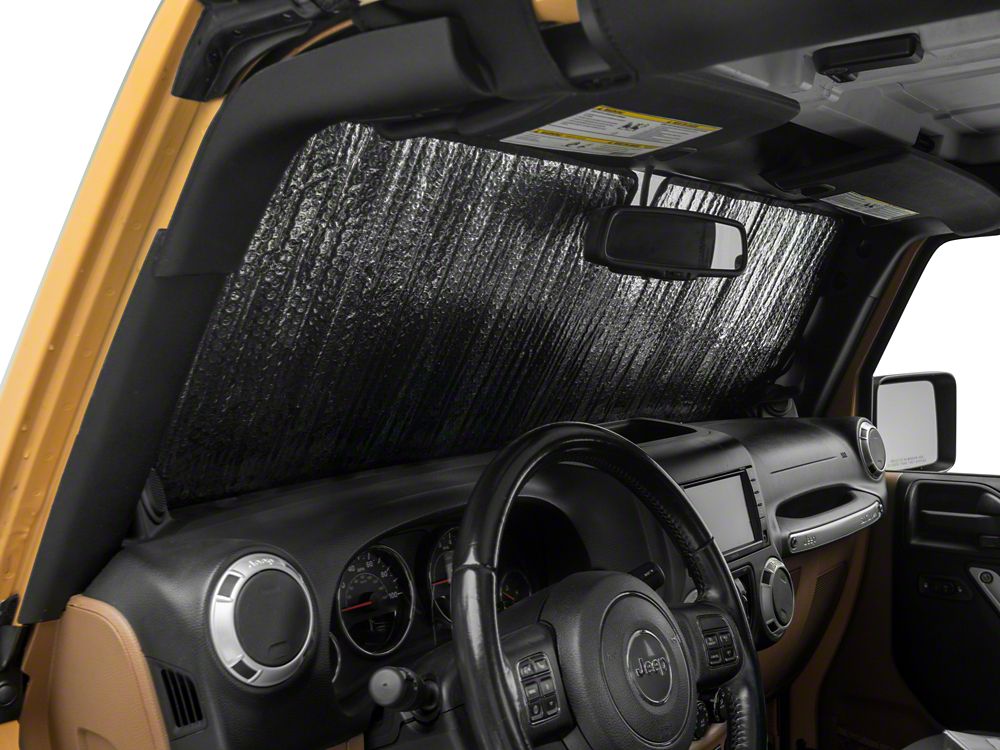 Jeep Licensed by RedRock Front Windshield Sun Shade with Jeep Logo (07-18 Jeep Wrangler JK)