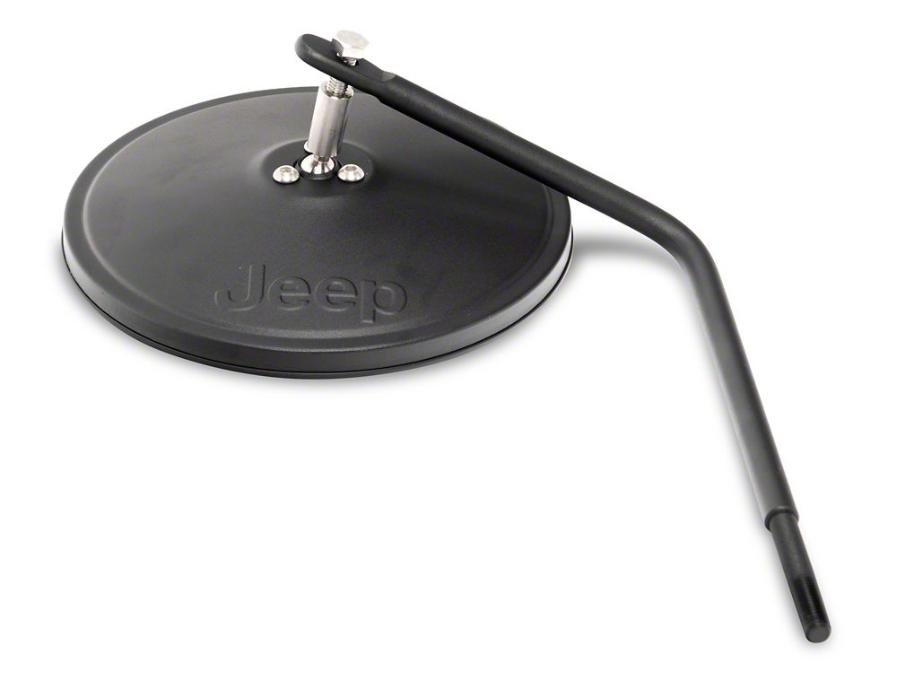 Jeep Licensed by RedRock Round Adventure Mirrors with Molded Jeep Logo (87-25 Jeep Wrangler YJ, TJ, JK & JL)