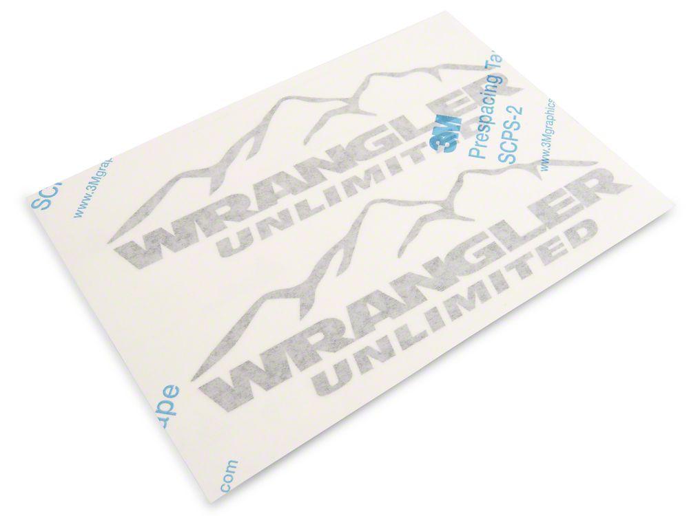 Jeep Licensed by RedRock Mountain Wrangler Unlimited Decal; Matte Black (87-18 Jeep Wrangler YJ, TJ & JK)
