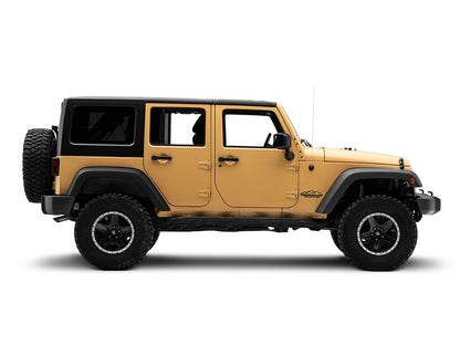 Jeep Licensed by RedRock Mountain Wrangler Unlimited Decal; Matte Black (87-18 Jeep Wrangler YJ, TJ & JK)