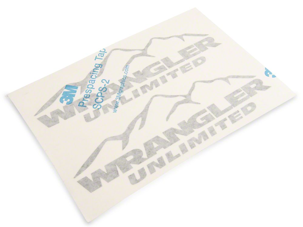 Jeep Licensed by RedRock Mountain Wrangler Unlimited Decal; Gloss Black (87-18 Jeep Wrangler YJ, TJ & JK)