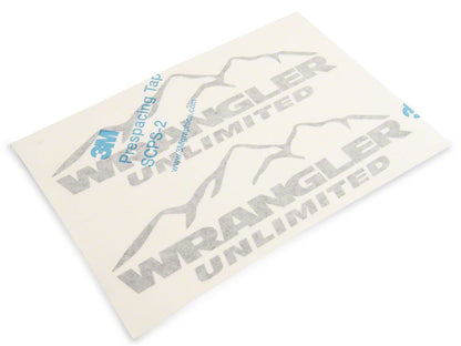 Jeep Licensed by RedRock Mountain Wrangler Unlimited Decal; Gloss Black (87-18 Jeep Wrangler YJ, TJ & JK)