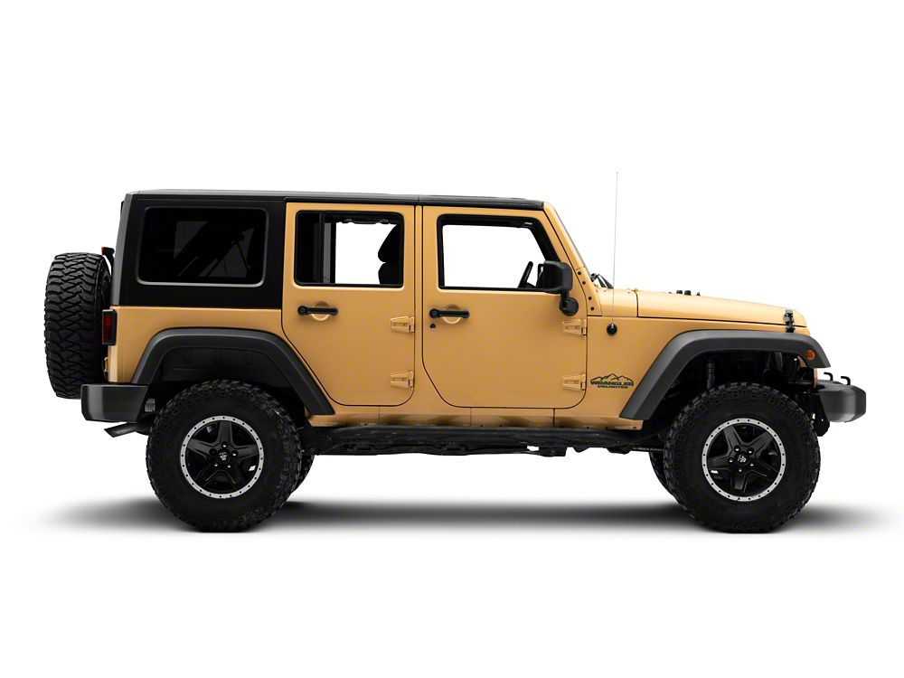 Jeep Licensed by RedRock Mountain Wrangler Unlimited Decal; Gloss Black (87-18 Jeep Wrangler YJ, TJ & JK)