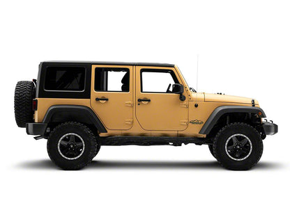 Jeep Licensed by RedRock Mountain Wrangler Unlimited Decal; Gloss Black (87-18 Jeep Wrangler YJ, TJ & JK)