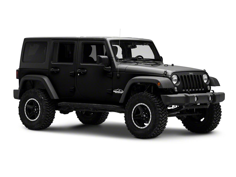 Jeep Licensed by RedRock Mountain Wrangler Unlimited Decal; White (87-18 Jeep Wrangler YJ, TJ & JK)