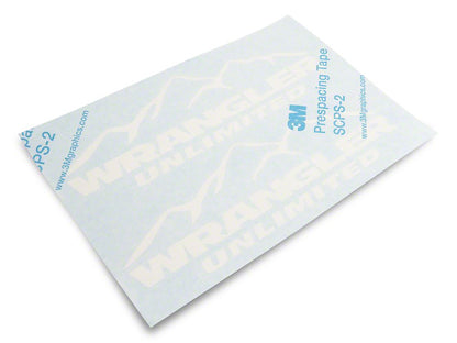 Jeep Licensed by RedRock Mountain Wrangler Unlimited Decal; White (87-18 Jeep Wrangler YJ, TJ & JK)