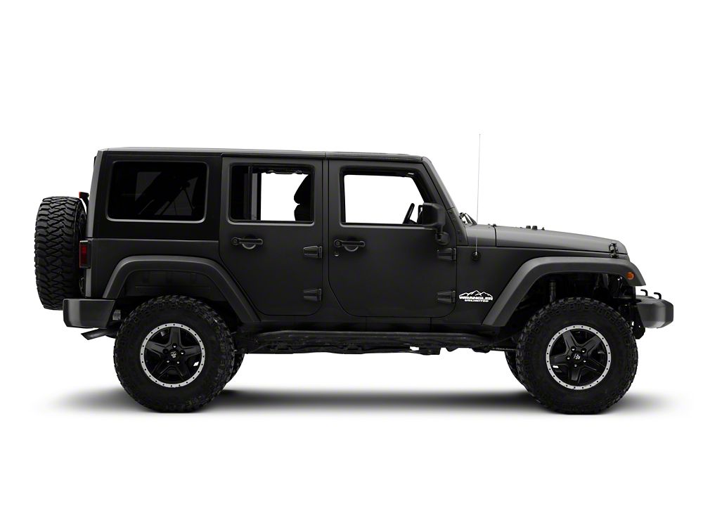 Jeep Licensed by RedRock Mountain Wrangler Unlimited Decal; White (87-18 Jeep Wrangler YJ, TJ & JK)