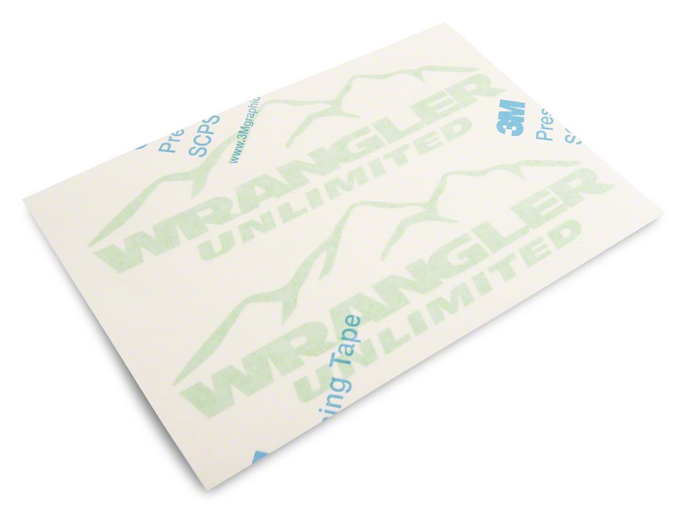Jeep Licensed by RedRock Mountain Wrangler Unlimited Decal; Lime Green (87-18 Jeep Wrangler YJ, TJ & JK)