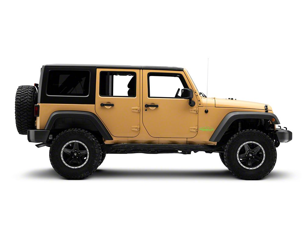 Jeep Licensed by RedRock Mountain Wrangler Unlimited Decal; Lime Green (87-18 Jeep Wrangler YJ, TJ & JK)