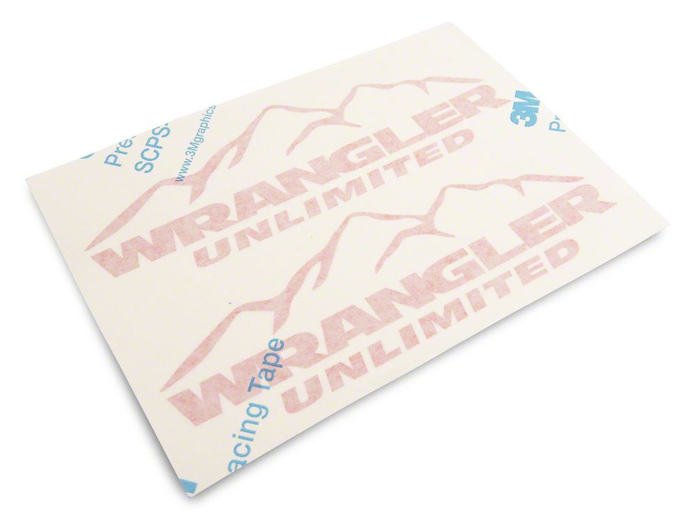 Jeep Licensed by RedRock Mountain Wrangler Unlimited Decal; Red (87-18 Jeep Wrangler YJ, TJ & JK)