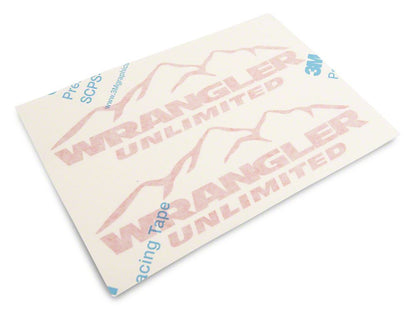 Jeep Licensed by RedRock Mountain Wrangler Unlimited Decal; Red (87-18 Jeep Wrangler YJ, TJ & JK)