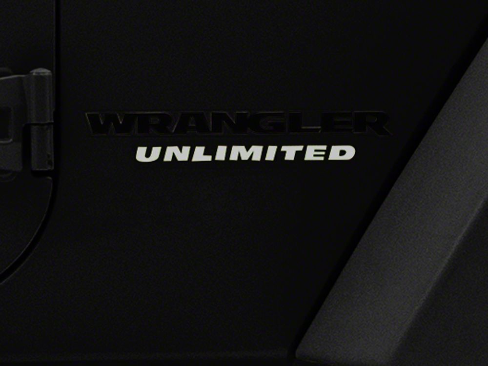 Jeep Licensed by RedRock Unlimited Side Decal; Silver (87-18 Jeep Wrangler YJ, TJ & JK)