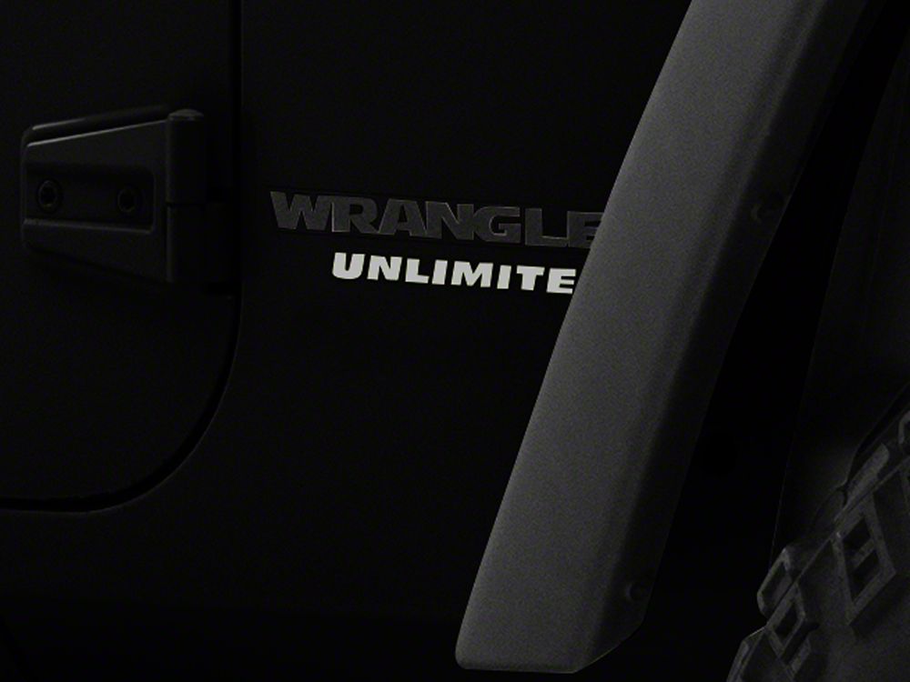 Jeep Licensed by RedRock Unlimited Side Decal; Silver (87-18 Jeep Wrangler YJ, TJ & JK)