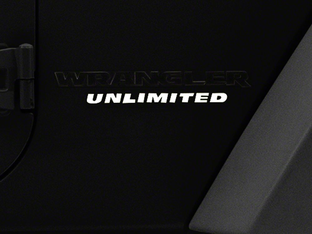Jeep Licensed by RedRock Unlimited Side Decal; White (87-18 Jeep Wrangler YJ, TJ & JK)