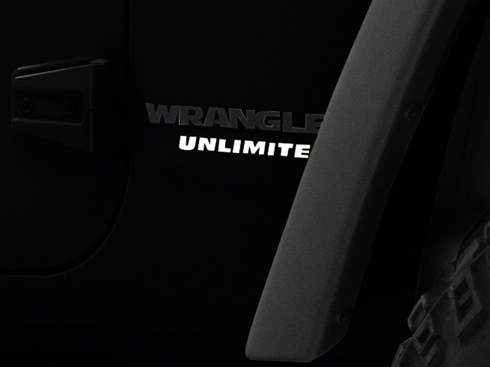 Jeep Licensed by RedRock Unlimited Side Decal; White (87-18 Jeep Wrangler YJ, TJ & JK)