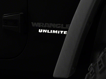 Jeep Licensed by RedRock Unlimited Side Decal; White (87-18 Jeep Wrangler YJ, TJ & JK)
