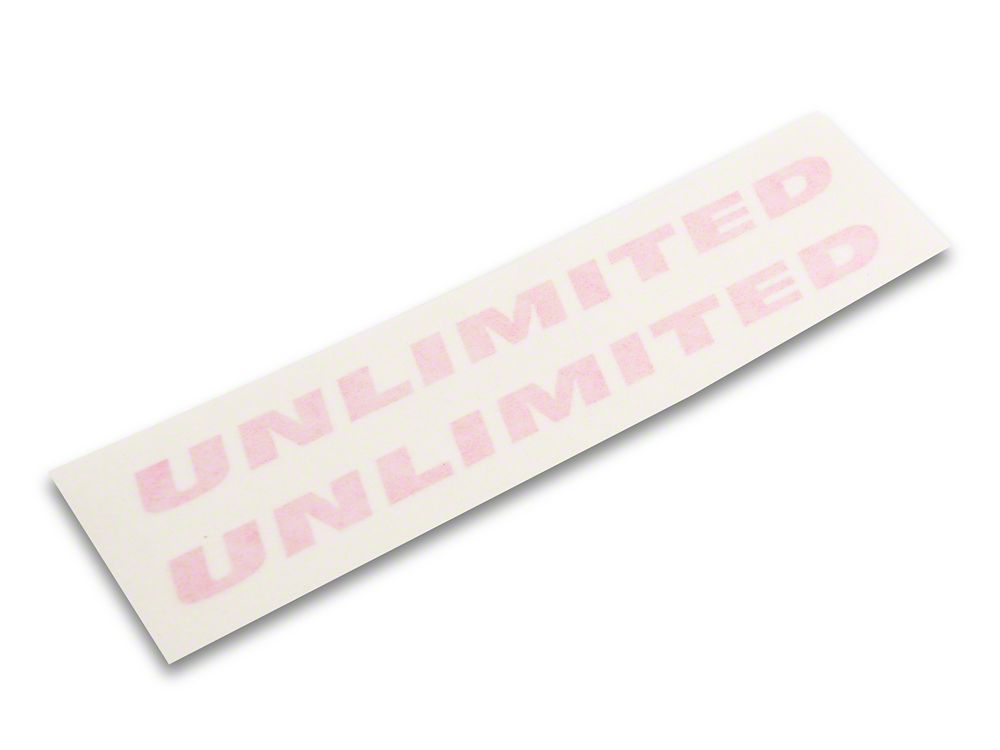 Jeep Licensed by RedRock Unlimited Side Decal; Pink (87-18 Jeep Wrangler YJ, TJ & JK)
