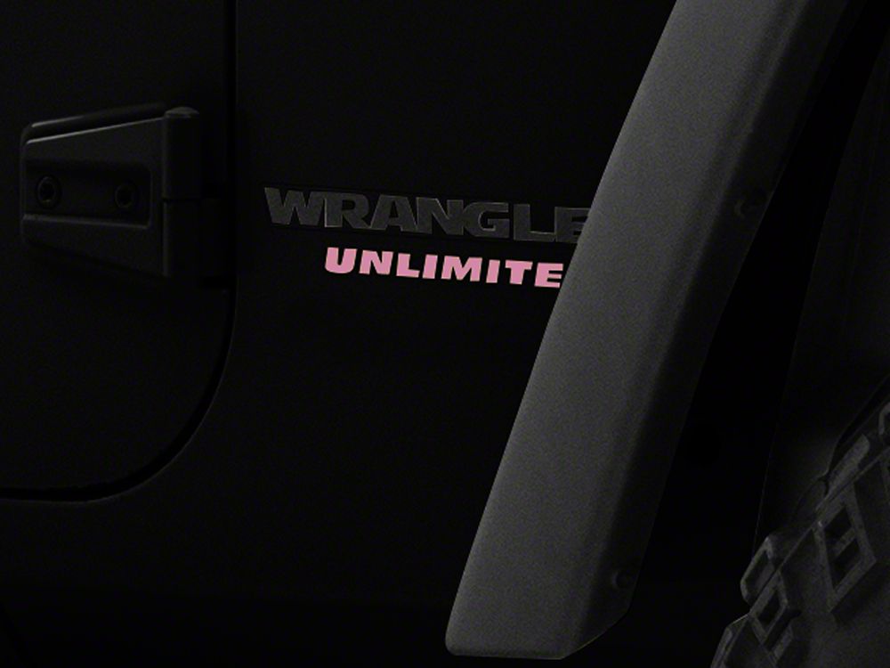Jeep Licensed by RedRock Unlimited Side Decal; Pink (87-18 Jeep Wrangler YJ, TJ & JK)