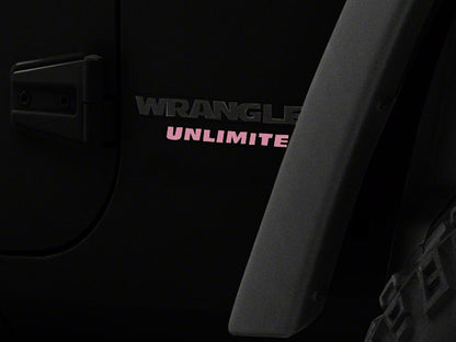 Jeep Licensed by RedRock Unlimited Side Decal; Pink (87-18 Jeep Wrangler YJ, TJ & JK)