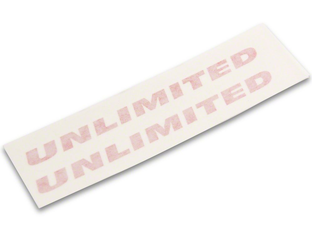Jeep Licensed by RedRock Unlimited Side Decal; Red (87-18 Jeep Wrangler YJ, TJ & JK)