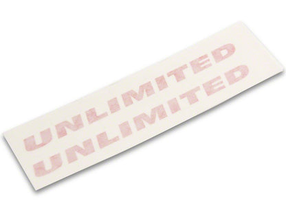 Jeep Licensed by RedRock Unlimited Side Decal; Red (87-18 Jeep Wrangler YJ, TJ & JK)