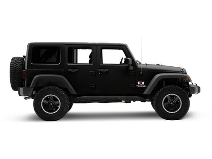 Jeep Licensed by RedRock X Logo with Wrangler Unlimited Decal; Pink (87-18 Jeep Wrangler YJ, TJ & JK)