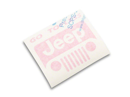 Jeep Licensed by RedRock Go Topless Jeep Decal; Pink (87-18 Jeep Wrangler YJ, TJ & JK)