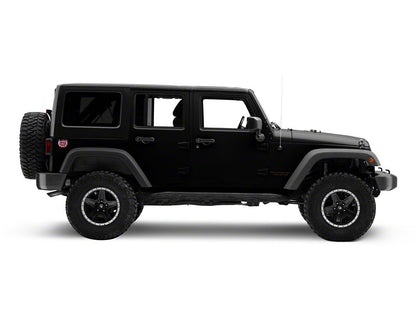 Jeep Licensed by RedRock Go Topless Jeep Decal; Pink (87-18 Jeep Wrangler YJ, TJ & JK)