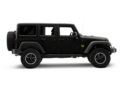 Jeep Licensed by RedRock Go Topless Jeep Decal; Lime Green (87-18 Jeep Wrangler YJ, TJ & JK)