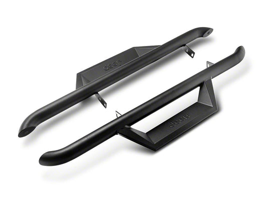 Jeep Licensed by RedRock HD Drop Side Step Bars with Jeep Logo (07-18 Jeep Wrangler JK 2-Door)
