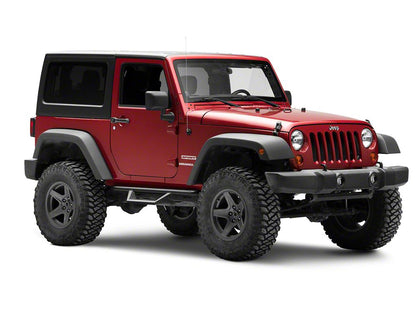 Jeep Licensed by RedRock HD Drop Side Step Bars with Jeep Logo (07-18 Jeep Wrangler JK 2-Door)