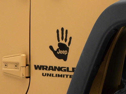 Jeep Licensed by RedRock Jeep Wave Decal; Gloss Black (87-18 Jeep Wrangler YJ, TJ & JK)
