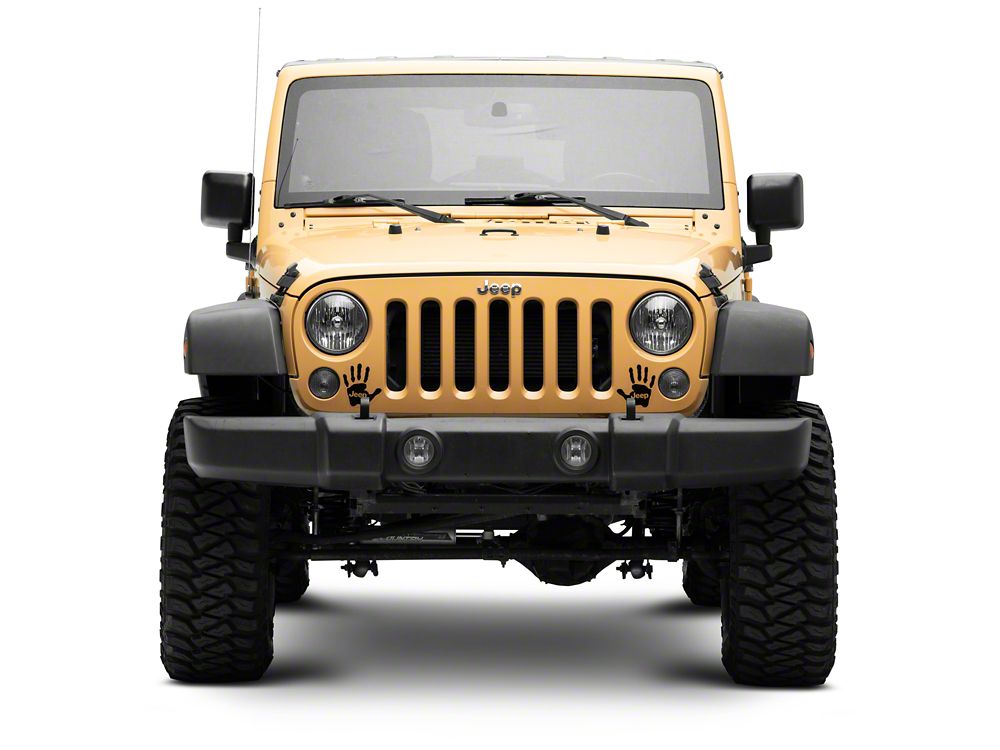 Jeep Licensed by RedRock Jeep Wave Decal; Gloss Black (87-18 Jeep Wrangler YJ, TJ & JK)