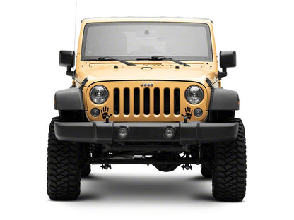 Jeep Licensed by RedRock Jeep Wave Decal; Gloss Black (87-18 Jeep Wrangler YJ, TJ & JK)