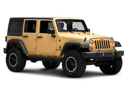 Jeep Licensed by RedRock Jeep Wave Decal; Gloss Black (87-18 Jeep Wrangler YJ, TJ & JK)