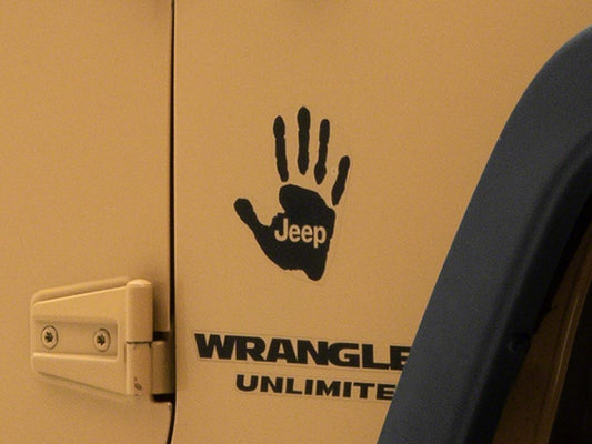 Jeep Licensed by RedRock Jeep Wave Decal; Matte Black (87-18 Jeep Wrangler YJ, TJ & JK)