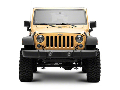 Jeep Licensed by RedRock Jeep Wave Decal; Matte Black (87-18 Jeep Wrangler YJ, TJ & JK)