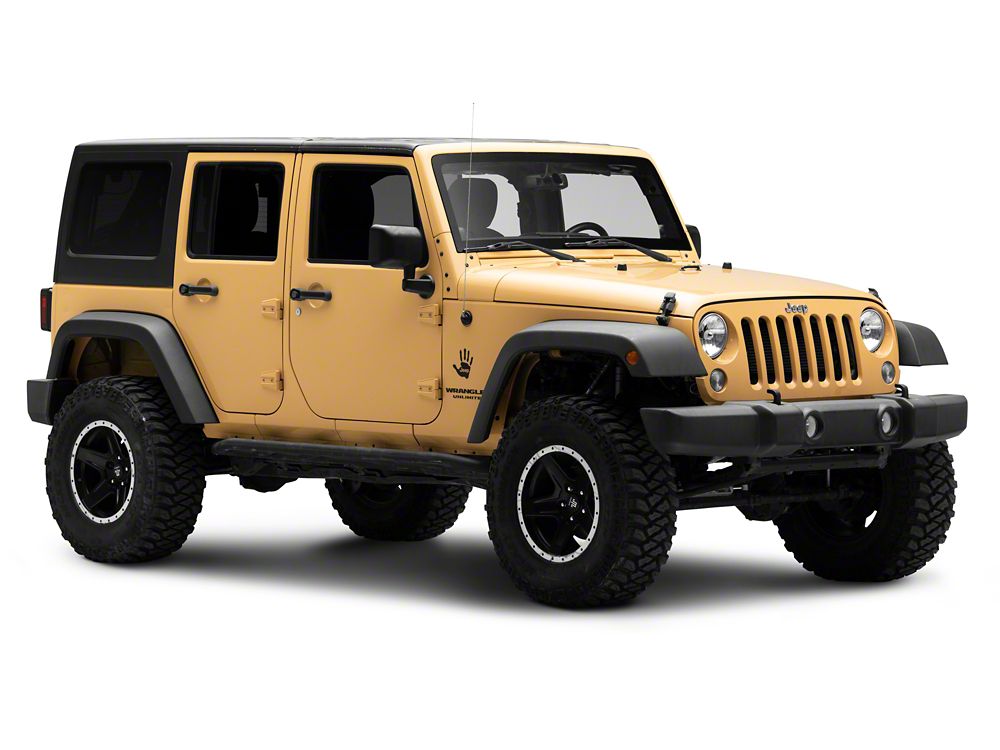 Jeep Licensed by RedRock Jeep Wave Decal; Matte Black (87-18 Jeep Wrangler YJ, TJ & JK)