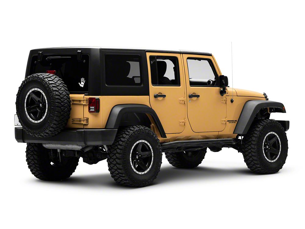 Jeep Licensed by RedRock Jeep Wave Decal; White (87-18 Jeep Wrangler YJ, TJ & JK)