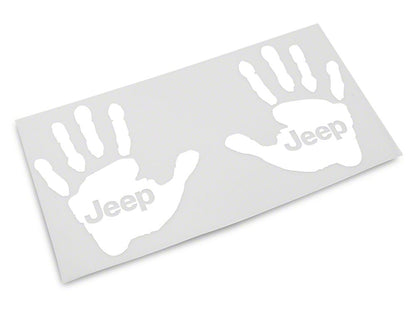 Jeep Licensed by RedRock Jeep Wave Decal; White (87-18 Jeep Wrangler YJ, TJ & JK)